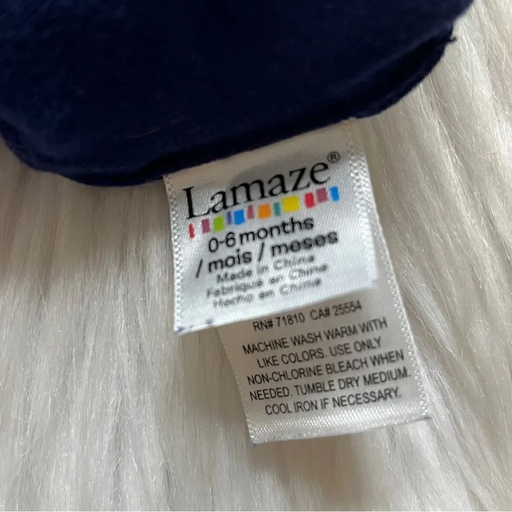 Lamaze Football Baby Beanie Blue and White Size 0-6 Months